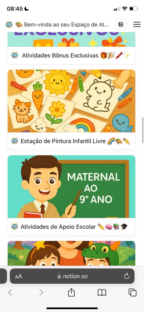 Área de membros – captura de ecrã 4